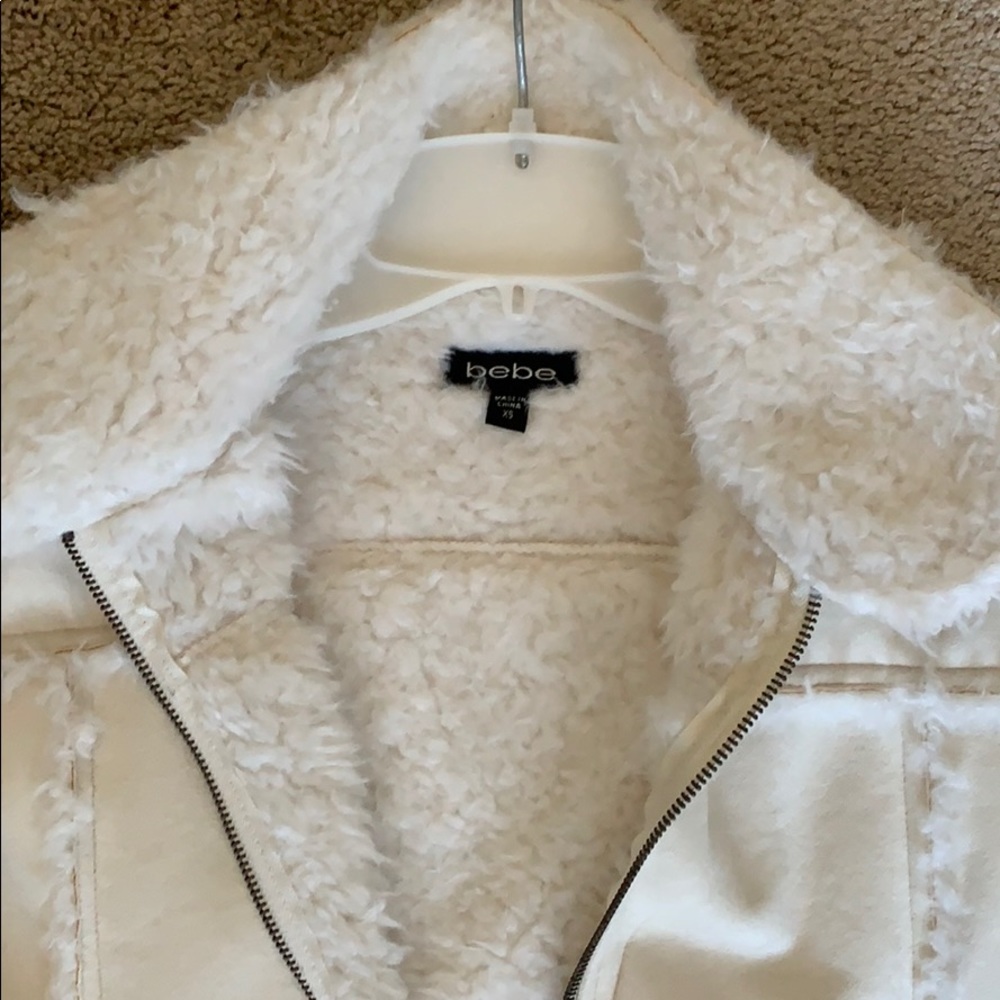 NWOT Bebe jacket women XS cream color - Picture 2 of 11